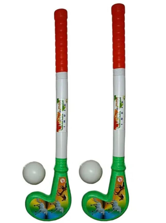 Hockey Set for Kids Big Super Combo Kids Plastic Hockey Set (3 to 7 Years)- Multicolour (Pack of 2)