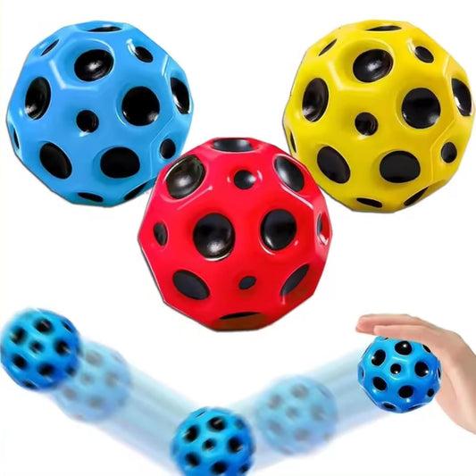JK TOYSs Super High Bouncing Ball, Super Hot Moon Ball, and Space Balls for Kids and Adults Improve Hand-Eye Coordination Bubble Ball Space Galaxy Bouncy Ball Easy to Grip, Pack of 2